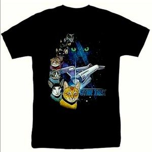 Star Trek Cats Men’s Tshirt Available S-XL New